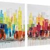 Acryl Gemälde 'City of Lights' 120x60cm