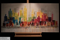 Acryl Gemälde 'City of Lights' 120x60cm