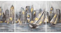 Acryl Gemälde 'Großer Aufbruch' 140x70cm