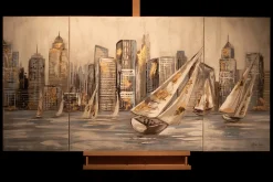 Acryl Gemälde 'Großer Aufbruch' 140x70cm