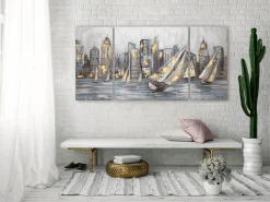 Acryl Gemälde 'Großer Aufbruch' 140x70cm