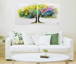 Acryl Gemälde 'Regenbogenbaum' 160x80cm