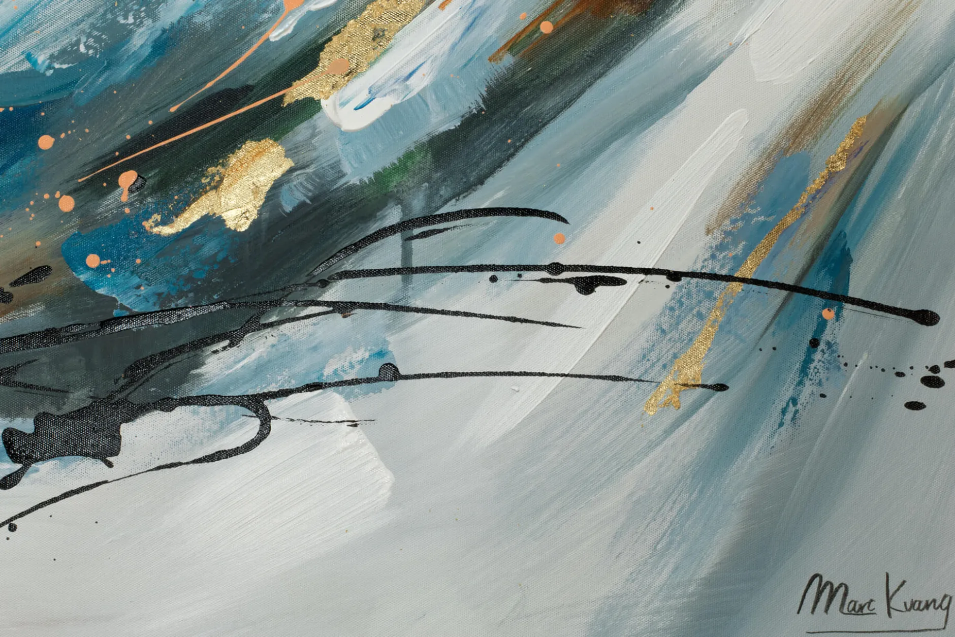 Acryl Gemälde 'Singendes Wasser' 150x50cm