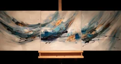 Acryl Gemälde 'Singendes Wasser' 150x50cm