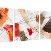 Acryl Gemälde 'Triple in Red' 150x50cm