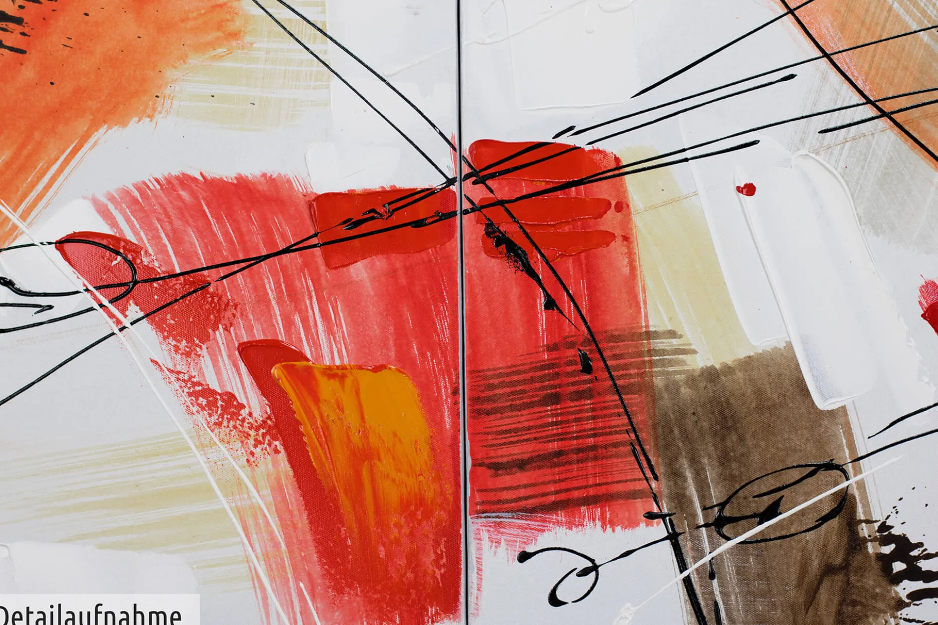Acryl Gemälde 'Triple in Red' 150x50cm