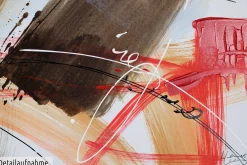 Acryl Gemälde 'Triple in Red' 150x50cm