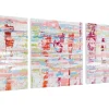 Acryl Gemälde 'Welt in Rosa' 150x50cm
