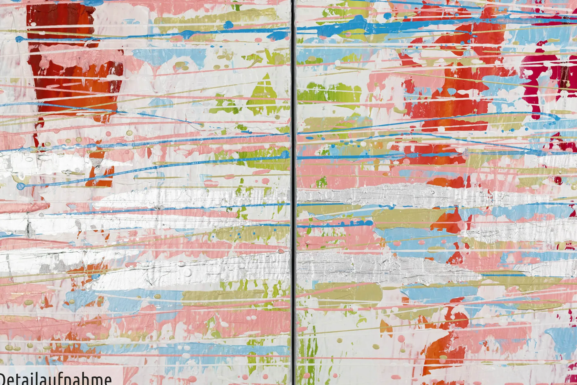 Acryl Gemälde 'Welt in Rosa' 150x50cm