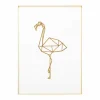 Acryl Wandbild 3D 'Flamboyanter Flamingo' 50x70cm