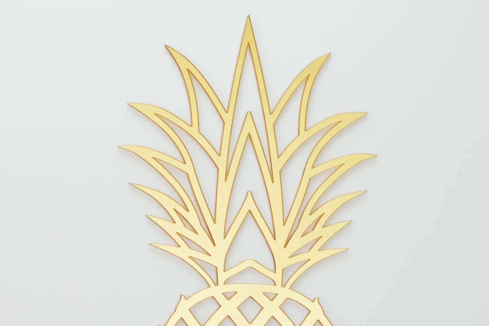 Acryl Wandbild 3D 'Goldene Ananas' 50x70cm