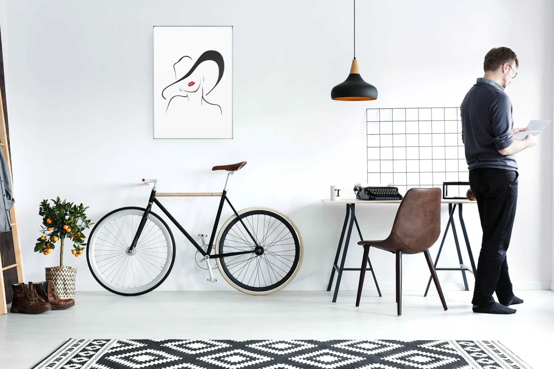 Acryl Wandbild 3D 'Modische Trendsetterin' 50x70cm