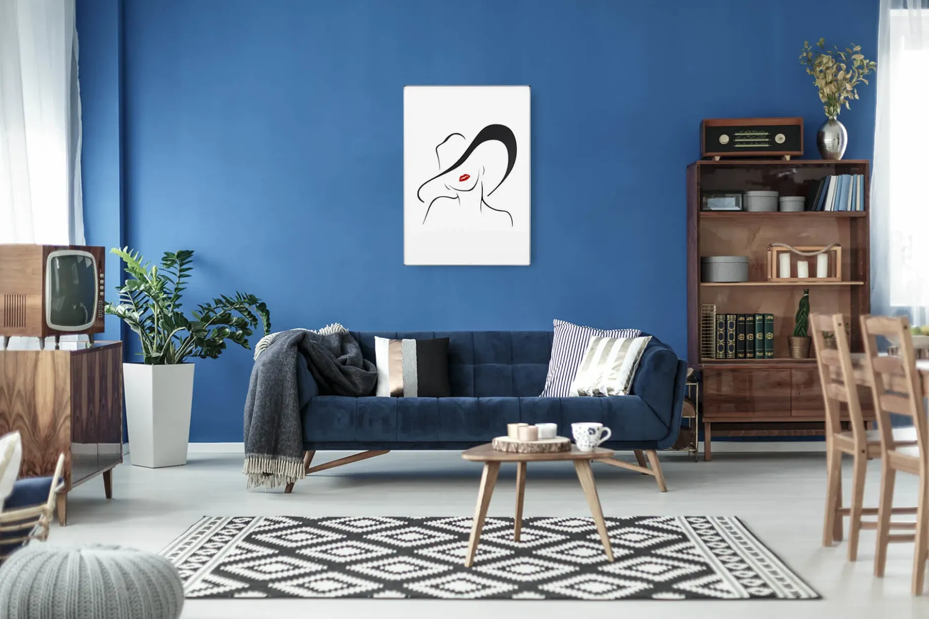 Acryl Wandbild 3D 'Modische Trendsetterin' 50x70cm