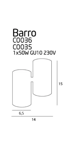 Deckenleuchte 'Barro 1B'