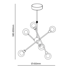 Deckenleuchte 'Globo 6'