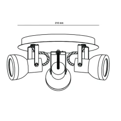 Deckenleuchte 'Heli 3'