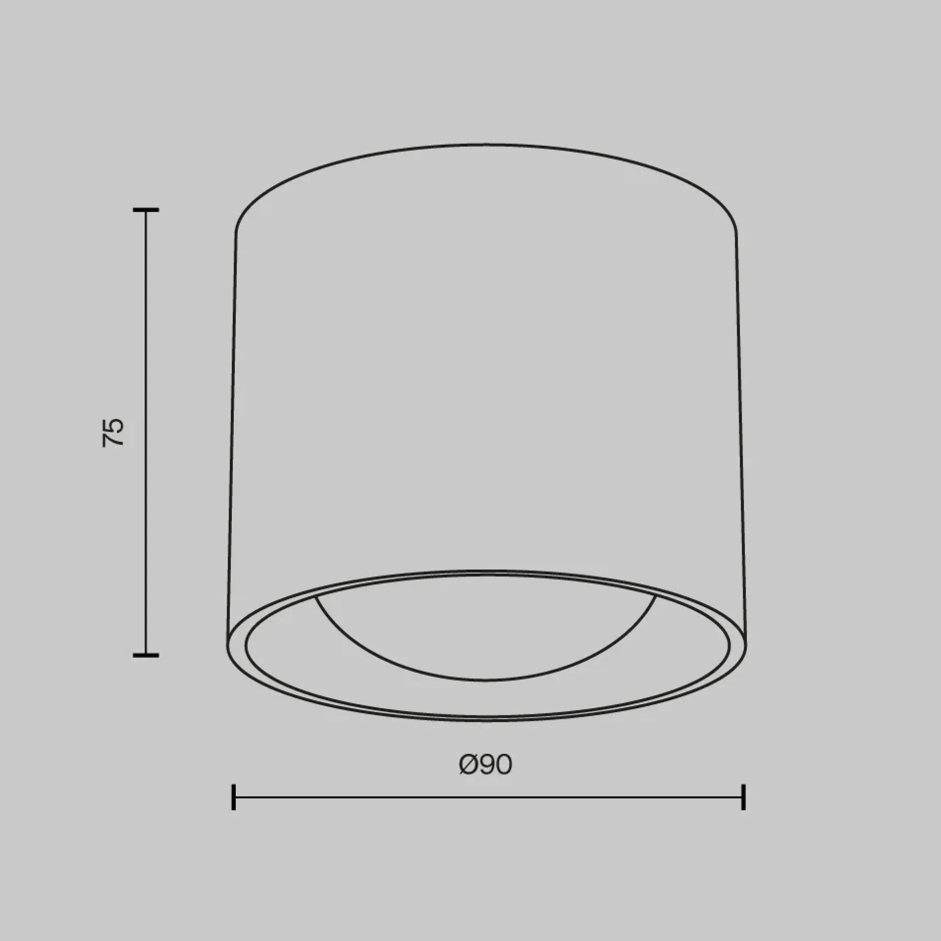 Deckenleuchte 'Lens 1'