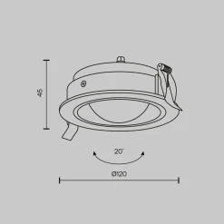 Deckenleuchte 'Lens'