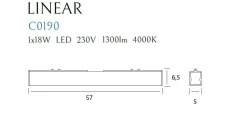Deckenleuchte 'Linear'