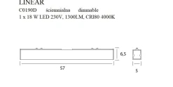 Deckenleuchte 'Linear Dimmable'