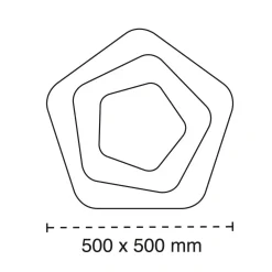 Deckenleuchte 'Nox Hex 3CCT'