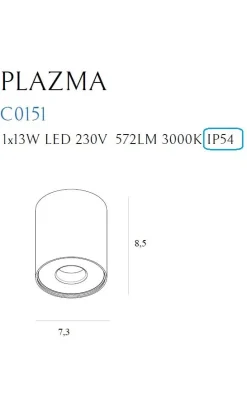 Deckenleuchte 'Plazma'