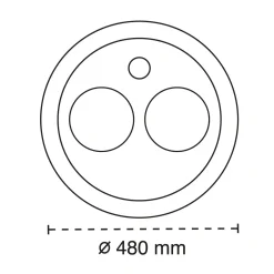 Deckenleuchte 'Rus R 3CCT'