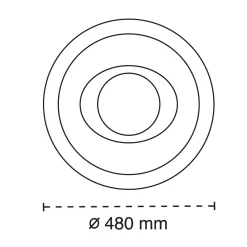 Deckenleuchte 'Ryad R 3CCT'
