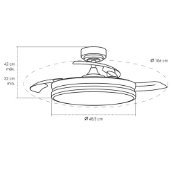 Deckenventilator 'Aneto GD'
