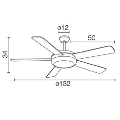 Deckenventilator 'Randy WH'