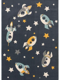 Design Kinderteppich Apollo Blau I