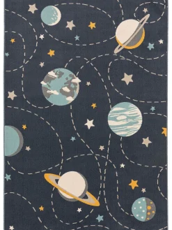 Design Kinderteppich Apollo Blau II