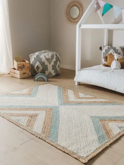 Design Kinderteppich Frieda Grün/Beige