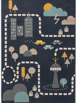 Design Kinderteppich Juno Blau II