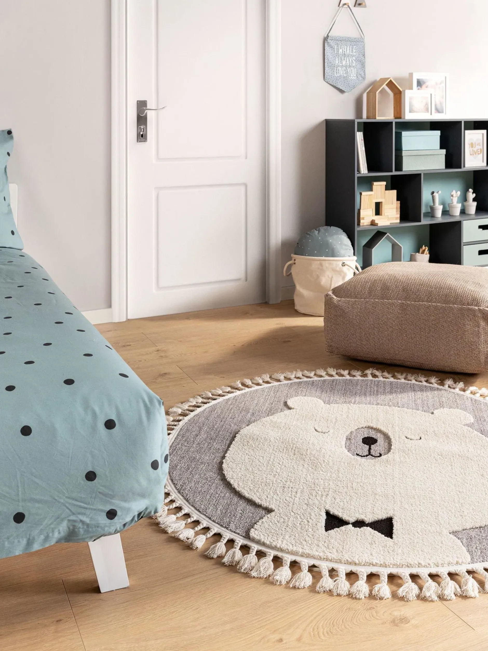 Design Kinderteppich Momo Grau I