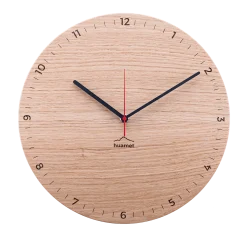 Design Wanduhr 'Bergtouhr Eiche rund'