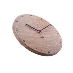 Design Wanduhr 'Bergtouhr Eiche rund'