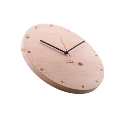 Design Wanduhr 'Bergtouhr Zirbe rund'