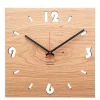 Design Wanduhr 'Duhrchbruch Eiche eckig'
