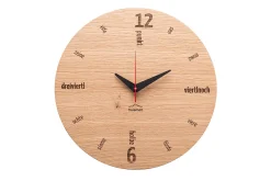 Design Wanduhr 'Kultuhr Eiche rund'