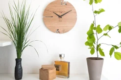 Design Wanduhr 'Puhr Eiche rund'