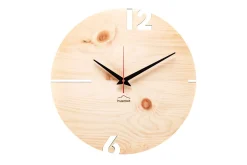 Design Wanduhr 'Puhr Zirbe rund'