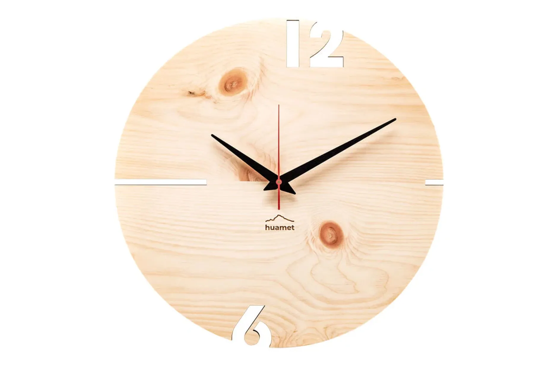 Design Wanduhr 'Puhr Zirbe rund'