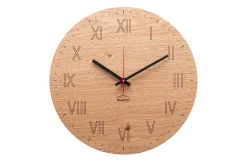 Design Wanduhr 'Römerkultuhr Eiche rund'