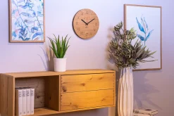 Design Wanduhr 'Römerkultuhr Eiche rund'
