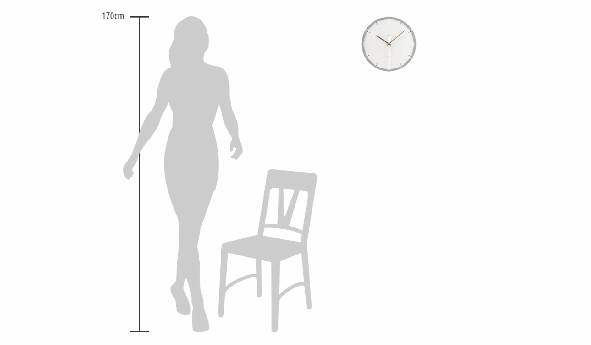 Design Wanduhr 'THE EDGY.'