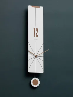 Design Wanduhr 'THE WHITE PENDULUM.'