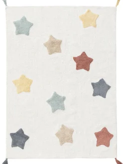 Design Waschbarer Kinderteppich Stars Bunt