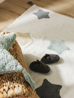 Design Waschbarer Kinderteppich Stars Bunt
