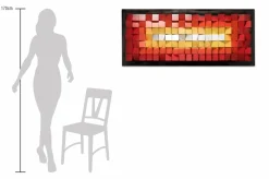 3D Wandbild 'Flammentanz' 130x53x8cm